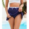 image:imageGRAPENT Swim Skirt for Women High Waisted Contrast Color Tankini Bikini Bottoms Swim Skort Beach Skirts Swimsuit BottomNavy Blue