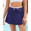 image:imageGRAPENT Swim Skirt for Women High Waisted Contrast Color Tankini Bikini Bottoms Swim Skort Beach Skirts Swimsuit BottomNavy Blue
