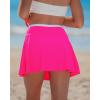 image:imageGRAPENT Swim Skirt for Women High Waisted Contrast Color Tankini Bikini Bottoms Swim Skort Beach Skirts Swimsuit BottomNeon Pink