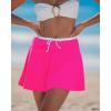 image:imageGRAPENT Swim Skirt for Women High Waisted Contrast Color Tankini Bikini Bottoms Swim Skort Beach Skirts Swimsuit BottomNeon Pink