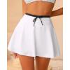image:imageGRAPENT Swim Skirt for Women High Waisted Contrast Color Tankini Bikini Bottoms Swim Skort Beach Skirts Swimsuit BottomWhite