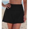 image:imageGRAPENT Swim Skirt for Women High Waisted Ruched Bikini Tankini Bottom Beach Vacation Bathing Suit Swimsuit Skort SkirtsBlack