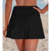 image:imageGRAPENT Swim Skirt for Women High Waisted Ruched Bikini Tankini Bottom Beach Vacation Bathing Suit Swimsuit Skort SkirtsBlack