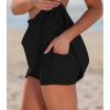 image:imageGRAPENT Swim Skirt for Women High Waisted Ruched Bikini Tankini Bottom Beach Vacation Bathing Suit Swimsuit Skort SkirtsBlack