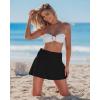 image:imageGRAPENT Swim Skirt for Women High Waisted Ruched Bikini Tankini Bottom Beach Vacation Bathing Suit Swimsuit Skort SkirtsBlack