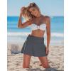 image:imageGRAPENT Swim Skirt for Women High Waisted Ruched Bikini Tankini Bottom Beach Vacation Bathing Suit Swimsuit Skort SkirtsDark Gray