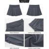 image:imageGRAPENT Swim Skirt for Women High Waisted Ruched Bikini Tankini Bottom Beach Vacation Bathing Suit Swimsuit Skort SkirtsDark Gray