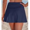 image:imageGRAPENT Swim Skirt for Women High Waisted Ruched Bikini Tankini Bottom Beach Vacation Bathing Suit Swimsuit Skort SkirtsNavy Blue