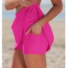 image:imageGRAPENT Swim Skirt for Women High Waisted Ruched Bikini Tankini Bottom Beach Vacation Bathing Suit Swimsuit Skort SkirtsNeon Pink