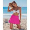 image:imageGRAPENT Swim Skirt for Women High Waisted Ruched Bikini Tankini Bottom Beach Vacation Bathing Suit Swimsuit Skort SkirtsNeon Pink