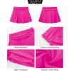 image:imageGRAPENT Swim Skirt for Women High Waisted Ruched Bikini Tankini Bottom Beach Vacation Bathing Suit Swimsuit Skort SkirtsNeon Pink