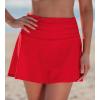 image:imageGRAPENT Swim Skirt for Women High Waisted Ruched Bikini Tankini Bottom Beach Vacation Bathing Suit Swimsuit Skort SkirtsRed