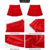 image:imageGRAPENT Swim Skirt for Women High Waisted Ruched Bikini Tankini Bottom Beach Vacation Bathing Suit Swimsuit Skort SkirtsRed