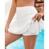 image:imageGRAPENT Swim Skirt for Women High Waisted Ruched Bikini Tankini Bottom Beach Vacation Bathing Suit Swimsuit Skort SkirtsWhite
