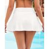 image:imageGRAPENT Swim Skirt for Women High Waisted Ruched Bikini Tankini Bottom Beach Vacation Bathing Suit Swimsuit Skort SkirtsWhite