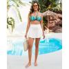 image:imageGRAPENT Swim Skirt for Women High Waisted Ruched Bikini Tankini Bottom Beach Vacation Bathing Suit Swimsuit Skort SkirtsWhite