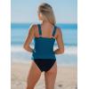image:imageGRAPENT Tankini Tops for Women Swimwear Twisted Keyhole Padded Bathing Suit Beach Vacation Modest Swimsuit Swim Top OnlyBlue Sapphire