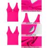 image:imageGRAPENT Tankini Tops for Women Swimwear Twisted Keyhole Padded Bathing Suit Beach Vacation Modest Swimsuit Swim Top OnlyNeon Pink