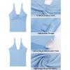 image:imageGRAPENT Tankini Tops for Women Swimwear Twisted V Neck Bathing Suit Beach Vacation Modest Padded Swimsuit Swim Top OnlySky Blue