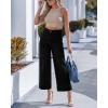 image:imageGRAPENT Wide Leg Jeans for Women Cropped Trendy High Waisted Welt Pocket Stretchy Denim Pants Distressed Trouser JeansTrue Black