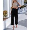 image:imageGRAPENT Wide Leg Jeans for Women Cropped Trendy High Waisted Welt Pocket Stretchy Denim Pants Distressed Trouser JeansTrue Black