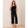 image:imageGRAPENT Wide Leg Jeans for Women Cropped Trendy High Waisted Welt Pocket Stretchy Denim Pants Distressed Trouser JeansTrue Black