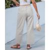 image:imageGRAPENT Wide Leg Pants for Women Cropped Chino High Waisted Business Casual Elastic Waist Work Trouser Pants with PocketLight Gray