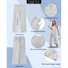 image:imageGRAPENT Wide Leg Pants for Women Cropped Chino High Waisted Business Casual Elastic Waist Work Trouser Pants with PocketLight Gray