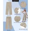 image:imageGRAPENT Wide Leg Pants for Women Cropped Chino High Waisted Business Casual Elastic Waist Work Trouser Pants with PocketSafari