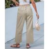 image:imageGRAPENT Wide Leg Pants for Women Cropped Chino High Waisted Business Casual Elastic Waist Work Trouser Pants with PocketSafari
