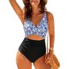 Black Blue Floral