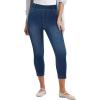 image:imageGRAPENT Capri Jeans for Women Skinny High Waisted Pull On Elastic Waist Knit Jeggings Comfy Stretchy Denim Capris PantsBrilliant Blue