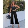 image:imageGRAPENT Cropped Jeans for Women Trendy 2026 Wide Leg High Waisted Patch Pocket Stretchy Denim Pants Short Trouser JeansTrue Black