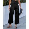 image:imageGRAPENT Cropped Jeans for Women Trendy 2026 Wide Leg High Waisted Patch Pocket Stretchy Denim Pants Short Trouser JeansTrue Black