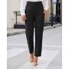 image:imageGRAPENT Womens Dress Pants Business Casual Ankle Straight Leg Trousers Elastic Waist Office Work Pants with PocketsBlack