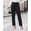 image:imageGRAPENT Womens Dress Pants Business Casual Ankle Straight Leg Trousers Elastic Waist Office Work Pants with PocketsBlack