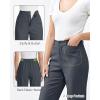 image:imageGRAPENT Womens Dress Pants Business Casual Ankle Straight Leg Trousers Elastic Waist Office Work Pants with PocketsDark Grey