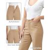 image:imageGRAPENT Womens Dress Pants Business Casual Ankle Straight Leg Trousers Elastic Waist Office Work Pants with PocketsKhaki
