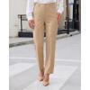 image:imageGRAPENT Womens Dress Pants Business Casual Ankle Straight Leg Trousers Elastic Waist Office Work Pants with PocketsKhaki