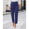 image:imageGRAPENT Womens Dress Pants Business Casual Ankle Straight Leg Trousers Elastic Waist Office Work Pants with PocketsNavy Blue