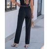 image:imageGRAPENT Dress Pants Women Straight Leg Business Casual Pants Elastic Waist Work Trousers Office Slacks with PocketsBlack