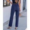 image:imageGRAPENT Dress Pants Women Straight Leg Business Casual Pants Elastic Waist Work Trousers Office Slacks with PocketsNavy Blue