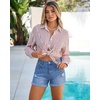image:imageGRAPENT Jean Shorts Womens High Waisted Trendy Cuffed Hem Ripped Stretchy Casual 2026 Denim Jorts Summer ShortsMedium Blue