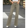 image:imageGRAPENT Womens Flare Jeans High Waisted Wide Leg Baggy Jean for Women Stretch Denim PantsDusty Olive