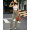 image:imageGRAPENT Womens Flare Jeans High Waisted Wide Leg Baggy Jean for Women Stretch Denim PantsDusty Olive