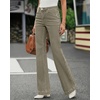 image:imageGRAPENT Womens Flare Jeans High Waisted Wide Leg Baggy Jean for Women Stretch Denim PantsDusty Olive