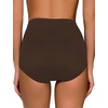 image:imageGRAPENT Womens High Waisted Swim Bottom Ruched Bikini Tankini Bottoms Tummy Control Swimsuit BriefsB Chocolate Brown