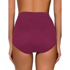 image:imageGRAPENT Womens High Waisted Swim Bottom Ruched Bikini Tankini Bottoms Tummy Control Swimsuit BriefsPlum