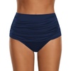 image:imageGRAPENT Womens High Waisted Swim Bottom Ruched Bikini Tankini Bottoms Tummy Control Swimsuit BriefsB Navy