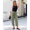 image:imageGRAPENT Barrel Jeans for Women Trendy High Waisted Wide Leg Baggy Cropped Relax Fit Stretch Denim Trouser Ankle PantsDusty Olive
